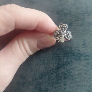 Silver Shamrock Clover Ring - Women's Jewelry